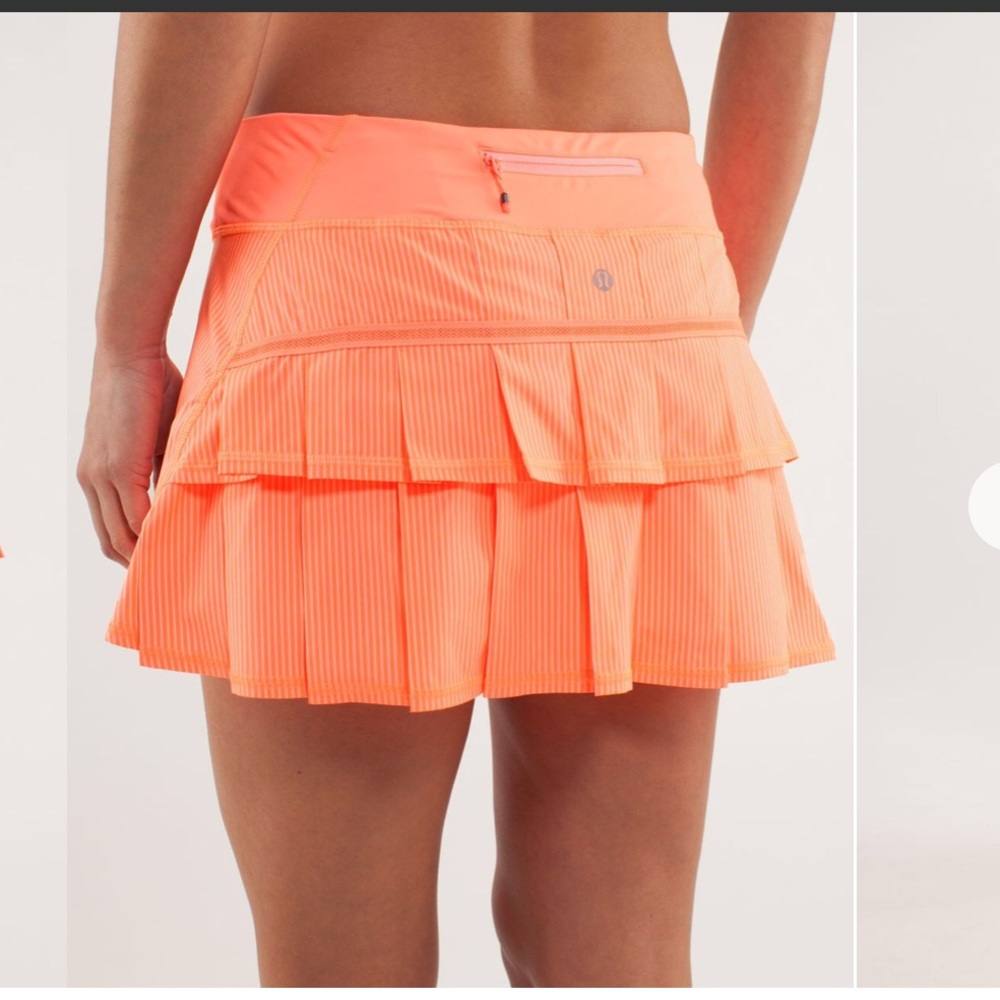 Lululemon Pace Setter Skirt Pop Orange size 4